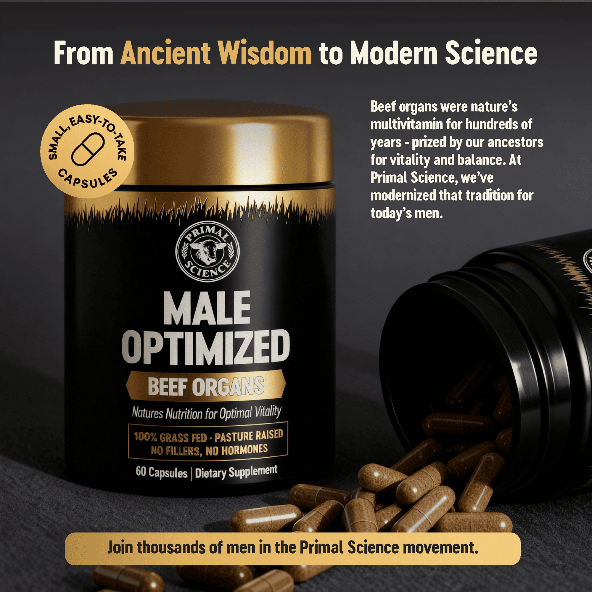 Primal Science™ Male Optimized Beef Organs